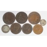 Spain (8) 18th-19thC assortment, mixed grade, silver noted.