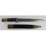 WW1 Imperial German Mauser M1871/84 Dress Bayonet by “Rich A. Herder”. Much of the gold paint