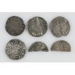 Henry III (6): Short Cross Penny class 7c, Willem on Canterbury, 1.36g, creased and cracked GF; 3x