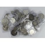 World (mostly) silver coins (40) 19th-20thC assortment, mixed grade.