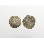 Edward I & II silver Pennies (2) of London: Class 9b, 1.34g, nVF, and Class 11a2, 1.31g, GF