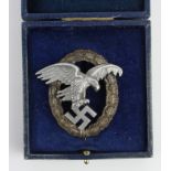 German Luftwaffe Observes War badge maker marked in case.