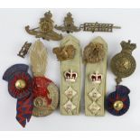 Mixed lot of badges etc. (12) includes 7 Royal Artillery items plus 5 other military badges (