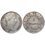 France, Napoleon silver 5 Francs 1811A, VF