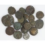 Ancient Bronze Coins (20) Ancient Greek to Byzantine assortment, mixed grade.