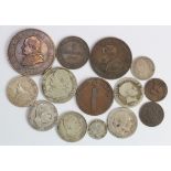 Italy & States (14) 19thC assortment including silver, mixed grade.