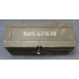 German 1944 Dated Wooden 'Kart s.F.H.18' Ammunition Box (Munitionskiste), intended to hold 3 x