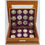 Queen Elizabeth II Golden Jubilee Collection. The 24 coin set of Silver Crown sized coins from