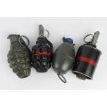 Grenades 4x different types empty / inert inc German, USA, Russian and Polish. Inert