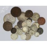 France (30) coins, tokens and medalets, 18th-20thC including silver, mixed grade.