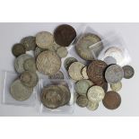 GB & World Coins (43) 19th-20thC assortment including silver, noted GB Sixpence 1884 GVF, 1919