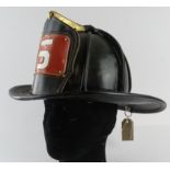 New York Fire Department 1970’s Cairns Leather Firemans Helmet.