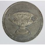 British Commemorative Medal, white metal d.52mm: 'Thomason's Metallic Bronze Vase' lottery medal