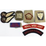 Cloth badges various, all appear to be WW2 era. (8)