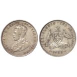 Australia silver Florin 1933 GF, scarce date.