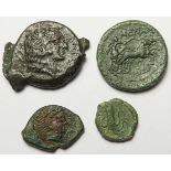 Ancient Greek (4) bronze minors of Sicily: AE13 of Himera as Thermai Himerensis late 4th-early