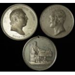 British Commemorative Medals (3) white metal d.38-41mm: George III Memorial 1820 by Mudie & Webb