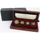 Four coin set 2021 (Two Pounds - Quarter Sovereign) aFDC with the case of the Two Pounds being