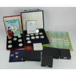 Isle of Man, Channel Isles & Gibraltar; an assortment of commemorative coins and sets including much
