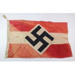 WW2 German 3rd Reich hitler youth flag dated on spine Berlin 1936 service wear and fading.