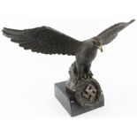 German impressive Desk Eagle with outstretched wings chips to base.