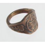 WW2 German 3rd reich Africa corps mans ring.