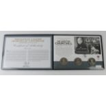 Guernsey Coin Cover: Churchill 50th Anniversary 2015 (3) cu-ni proof crowns FDC in Westminster