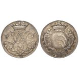 Austrian States, (Bohemia) Kinsky silver 1/2 Thaler ND(1741) KM# 5, rare, ex-mount, toned nVF