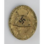 German Golden wounds badge, some wear to gilding, scarce.