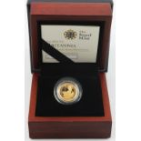 Britannia Ten Pounds (1/10th oz) 2012 gold proof aFDC boxed as issued
