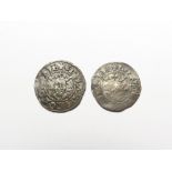 Edward I & II silver Pennies (2) of Canterbury: Class 10cf2, 1.34g, nVF, and Class 12b, 1.29g, nF