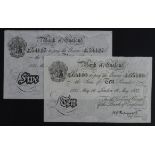 Peppiatt BERNHARD notes (2), 10 Pounds dated 16th May 1935 serial K/147 65180, VF+, 5 Pounds dated
