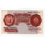 O'Brien 10 Shillings (B271) issued 1955, FIRST RUN 'D86Z' prefix, serial D86Z 822604 (B271,