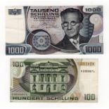 Austria (2), 1000 Schilling dated 3rd January 1983, serial L909935I (TBB B257a, Pick152) about EF,
