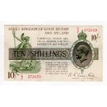 Warren Fisher 10 Shillings (T30) issued 1922, LAST SERIES 'S' prefix, serial S/2 372659 (T30,