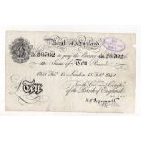 Peppiatt 10 Pounds (B242) dated 13th February 1941, a rarer WAR DATE, London issue serial L/129