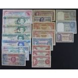 British Commonwealth (18), a group of George VI and Queen Elizabeth II notes, Malaya 20 Cents (2),