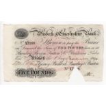 Wisbech & Lincolnshire Bank 5 Pounds dated 1st November 1894 for Gurney, Birkbeck, Barclay & Buxton,