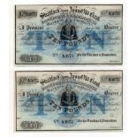 Stratford upon Avon Old Bank Stourbridge and Kidderminster Branch 10 Pounds (2) unissued notes,