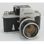 Nikon F Photomic camera (serial no. 7147866), with Nikkor S Auto 1:1.4 f=50mm lens (1037236),