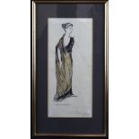 Leslie Hurry (1909-1978) Original costume design illustration for the character Andromache, played