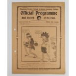 Tottenham Hotspur FC v Huddersfield Town 14th March 1925 Div 1 (hole punched)