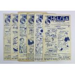 Chelsea home games for 1947 including Liverpool, Arsenal, Derby x2 different, Grimsby, Huddersfield.
