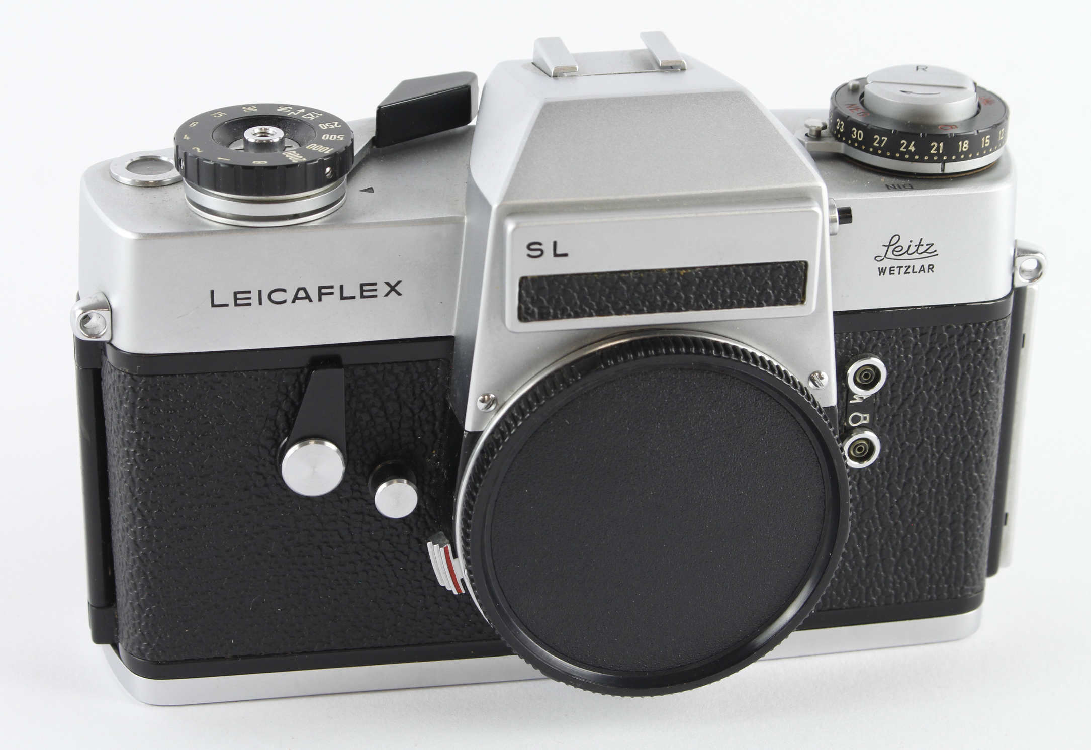 Leicaflex SL Leitz Wetzlar camera body (no. 1216002), appears to be in working order