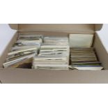 Large box of loose postcards, the majority old, mostly British with a few European noted (100's)