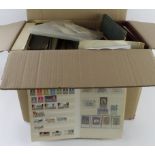Large & heavy box of m & u World stamps and covers. Five Jersey Presentation Packs Albums, GB