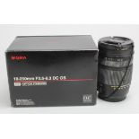 Sigma (Canon) 18-250mm f3.5-6.3 DC OS lens, contained in original case & box