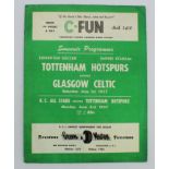 Tottenham Hotspur FC v  Glasgow Celtic 1st June 1957, and British Columbia All Stars v Tottenham