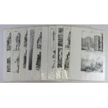 Lithographs. A collection of ten original lithographs, circa 19th Century, including Roman interest,