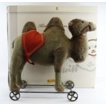 Steiff. Large Steiff Camel on Wheels, height 50cm approx., contained in original box (limited